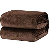 Bedsure Fleece Blanket Twin Size Brown Lightweight Blanket Super Soft Cozy Microfiber Blanket