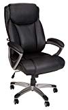 AmazonBasics Big & Tall Executive Office Desk Chair - Adjustable with Armrest, 350-Pound Capacity - Black with Pewter Finish, BIFMA Certified
