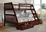 DONCO Bunk Bed Twin over Full Mission Style-Dark Cappuccino Finish-Includes Drawers!!!