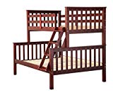 Palace Imports 100% Solid Wood Mission Twin Over Full Bunk Bed, Mahogany, 26 Slats Included. Optional Drawers, Trundle, Rail Guard Sold Separately. Requires Assembly.