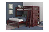 Discovery World Furniture Twin Over Full Loft Bed in Merlot Finish