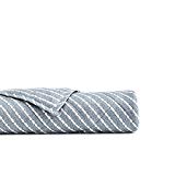 YnM Weighted Blanket (5lbs for Kids Weigh Around 40lbs, 36''x48'') | 2.0 Cozy Heavy Blanket | 100% Oeko-Tex Certified Cotton Material with Premium Glass Beads, Blue White