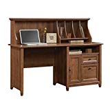 Sauder Edge Water Computer Desk With Hutch, Auburn Cherry finish