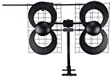 Antennas Direct Clearstream 4V TV Antenna, 70+ Mile Range, UHF/Vhf, Multi-Directional, Indoor, Attic, Outdoor, Mast W/Pivoting Base/Hardware/Adjustable Clamp/Sealing Pads, 4K Ready, Black - C4-V-CJM
