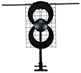 Antennas Direct ClearStream 2V TV Antenna, 60+ Mile Range, UHF/VHF, Multi-directional, Indoor, Attic, Outdoor, Mast w/Pivoting Base/Hardware/ Adjustable Clamp, Sealing Pads, 4K Ready, Black - C2-V-CJM