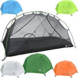 Hyke & Byke 1 Person Backpacking Tent with Footprint - Lightweight Zion One Man 3 Season Ultralight, Waterproof, Ultra Compact 1p Freestanding Backpack Tents for Camping and Hiking (Forest Green)