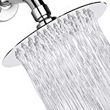High Pressure Shower Head, 6 Inch Rain Showerhead, Ultra-Thin Design-Best Pressure Boosting, Awesome Shower Experience Even At Low Water Flow, Nearmoon High Flow Stainless Steel Rainfall Shower Head