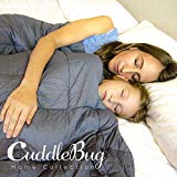 CuddleBug Weighted Blanket Adult and Kids | Heavy Weighted Blanket - 100% Cotton Material with Glass Bead Filling (Grey)