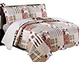 Coast to Coast Living 3-Pc Quilt Sets Luxurious Soft (Americana, Queen)