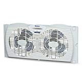 Holmes Window Fan with Twin 6-Inch Reversible Airflow Blades, White