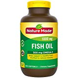 Nature Made Fish Oil 1000 mg Softgels, 250 Count Value Size for Heart Health† (Packaging May Vary)