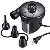 Etekcity Electric Air Pump Air Mattress Portable Pump for Inflatables Couch, Pool Floats, Blow up Pool Raft Bed Boat Toy,Quick-Fill AC Inflator Deflator with 3 Nozzles,110-120 Volt